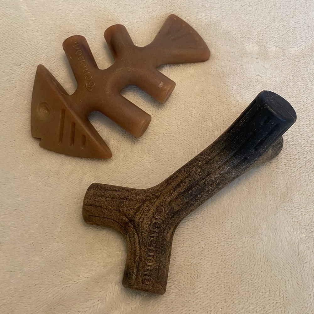 Benebone Fishbone and Maplestick Dog Chew Toy